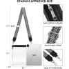 imageBOSTANTEN Clear Bag for Stadium Events Approved Crossbody Purse with Adjustable Strap for Concerts FestivalsBlack