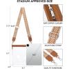 imageBOSTANTEN Clear Bag for Stadium Events Approved Crossbody Purse with Adjustable Strap for Concerts FestivalsBrown
