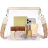 imageBOSTANTEN Clear Bag for Stadium Events Approved Crossbody Purse with Adjustable Strap for Concerts FestivalsBeige