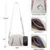 imageBOSTANTEN Baseball Crossbody Purses for Sport Mom Small Shoulder Bag Vegan Leather Women Handbags for EventsA01beige With Red