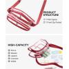 imageBOSTANTEN Baseball Crossbody Purses for Sport Mom Small Shoulder Bag Vegan Leather Women Handbags for EventsRed