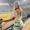imageBOSTANTEN Baseball Crossbody Purses for Sport Mom Small Shoulder Bag Vegan Leather Women Handbags for EventsYellow