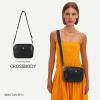 imageBOSTANTEN Crossbody Bags for Women Vegan Leather Designer Shoulder Purses Trendy Small Handbags with Paracord StrapBlack