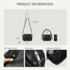 imageBOSTANTEN Crossbody Bags for Women Vegan Leather Designer Shoulder Purses Trendy Small Handbags with Paracord StrapBlack