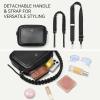 imageBOSTANTEN Crossbody Bags for Women Vegan Leather Designer Shoulder Purses Trendy Small Handbags with Paracord StrapBlack