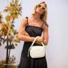 imageBOSTANTEN Crossbody Bags for Women Vegan Leather Designer Shoulder Purses Trendy Small Handbags with Paracord StrapWhitebeige