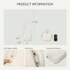 imageBOSTANTEN Crossbody Bags for Women Vegan Leather Designer Shoulder Purses Trendy Small Handbags with Paracord StrapWhitebeige