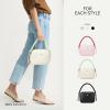 imageBOSTANTEN Crossbody Bags for Women Vegan Leather Designer Shoulder Purses Trendy Small Handbags with Paracord StrapWhitebeige