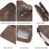 imageBOSTANTEN Leather Wallet for Women RFID Blocking Zip Around Credit Cards Holder Phone Clutch11coffeerg