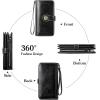 imageBOSTANTEN Leather Wallet for Women RFID Blocking Zip Around Credit Cards Holder Phone Clutch1ABlack