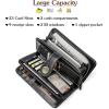 imageBOSTANTEN Leather Wallet for Women RFID Blocking Zip Around Credit Cards Holder Phone Clutch1ABlack