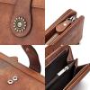 imageBOSTANTEN Leather Wallet for Women RFID Blocking Zip Around Credit Cards Holder Phone Clutch1NapaBrown