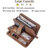 imageBOSTANTEN Leather Wallet for Women RFID Blocking Zip Around Credit Cards Holder Phone Clutch1bbrownrg