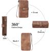 imageBOSTANTEN Leather Wallet for Women RFID Blocking Zip Around Credit Cards Holder Phone Clutch1bbrownrg