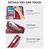 imageBOSTANTEN Leather Wallet for Women RFID Blocking Zip Around Credit Cards Holder Phone ClutchBRed