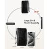 imageBOSTANTEN Leather Wallet for Women RFID Blocking Zip Around Credit Cards Holder Phone ClutchBblack