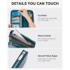 imageBOSTANTEN Leather Wallet for Women RFID Blocking Zip Around Credit Cards Holder Phone ClutchBpeacock Blue