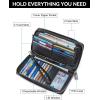 imageBOSTANTEN Leather Wallet for Women RFID Blocking Zip Around Credit Cards Holder Phone ClutchCblack Pebbled