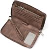 imageBOSTANTEN Leather Wallet for Women RFID Blocking Zip Around Credit Cards Holder Phone ClutchDCoffee Brown