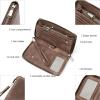 imageBOSTANTEN Leather Wallet for Women RFID Blocking Zip Around Credit Cards Holder Phone ClutchDCoffee Brown