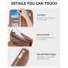imageBOSTANTEN Leather Wallet for Women RFID Blocking Zip Around Credit Cards Holder Phone ClutchDlight Brown