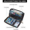 imageBOSTANTEN Leather Wallet for Women RFID Blocking Zip Around Credit Cards Holder Phone ClutchEblack Leopard