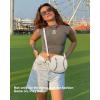 imageBOSTANTEN Baseball Crossbody Bags for Women Small Round Purse with Card Slots Cute Vegan Leather Shoulder Bag for Game DayBeige