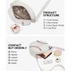 imageBOSTANTEN Baseball Crossbody Bags for Women Small Round Purse with Card Slots Cute Vegan Leather Shoulder Bag for Game DayBeige