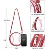 imageBOSTANTEN Baseball Crossbody Bags for Women Small Round Purse with Card Slots Cute Vegan Leather Shoulder Bag for Game DayRed