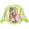 imageBOSTANTEN Baseball Crossbody Bags for Women Small Round Purse with Card Slots Cute Vegan Leather Shoulder Bag for Game DayYellow