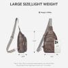 imageBOSTANTEN 7L Sling Bag For Women CrossBody Bags Large Cross Body Purse Vegan Leather Sling Backpack for Travel EssentialsCoffee