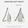 imageBOSTANTEN 7L Sling Bag For Women CrossBody Bags Large Cross Body Purse Vegan Leather Sling Backpack for Travel EssentialsTwilight Grey