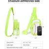 imageBOSTANTEN Sling Bag Quilted Crossbody Bags for Women Cross Body Purse Leather Fanny Pack with Adjustable Guitar StrapByellow