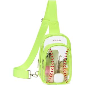 imageBOSTANTEN Sling Bag Quilted Crossbody Bags for Women Cross Body Purse Leather Fanny Pack with Adjustable Guitar StrapByellow