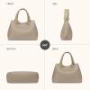 imageBOSTANTEN Satchel Purses for Women Trendy Top Handle Handbags Vegan Leather Designer Shoulder Bag with Adjustable StrapApricot