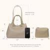 imageBOSTANTEN Satchel Purses for Women Trendy Top Handle Handbags Vegan Leather Designer Shoulder Bag with Adjustable StrapApricot