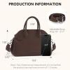 imageBOSTANTEN Satchel Purses for Women Trendy Top Handle Handbags Vegan Leather Designer Shoulder Bag with Adjustable StrapBcoffee