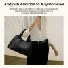 imageBOSTANTEN Satchel Purses for Women Trendy Top Handle Handbags Vegan Leather Designer Shoulder Bag with Adjustable StrapBlack