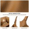 imageBOSTANTEN Satchel Purses for Women Trendy Top Handle Handbags Vegan Leather Designer Shoulder Bag with Adjustable StrapBrown