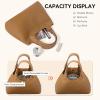 imageBOSTANTEN Satchel Purses for Women Trendy Top Handle Handbags Vegan Leather Designer Shoulder Bag with Adjustable StrapBrown