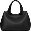 imageBOSTANTEN Satchel Purses for Women Trendy Top Handle Handbags Vegan Leather Designer Shoulder Bag with Adjustable StrapBlack