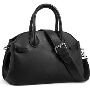 imageBOSTANTEN Satchel Purses for Women Trendy Top Handle Handbags Vegan Leather Designer Shoulder Bag with Adjustable StrapBblack