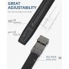 imageBOSTANTEN Mens Belt Ratchet Belts for Men Leather Dress Casual with Adjustable Buckle Cut for Fit006all Black  Twill