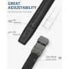 imageBOSTANTEN Mens Belt Ratchet Belts for Men Leather Dress Casual with Adjustable Buckle Cut for Fit007black  Twill