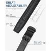 imageBOSTANTEN Mens Belt Ratchet Belts for Men Leather Dress Casual with Adjustable Buckle Cut for Fit008t Black  Twill