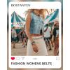 imageBOSTANTEN Western Metal Waist Chain Belt for Women Cowgirl Boho Turquoise Belts for Dress Jeans Country Concert Outfit002butterfly Vintage Silver