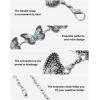 imageBOSTANTEN Western Metal Waist Chain Belt for Women Cowgirl Boho Turquoise Belts for Dress Jeans Country Concert Outfit002butterfly Vintage Silver