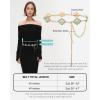 imageBOSTANTEN Western Metal Waist Chain Belt for Women Cowgirl Boho Turquoise Belts for Dress Jeans Country Concert Outfit003diamond Vintage Goldr