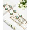 imageBOSTANTEN Western Metal Waist Chain Belt for Women Cowgirl Boho Turquoise Belts for Dress Jeans Country Concert Outfit003diamond Vintage Goldr