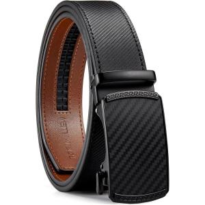 imageBOSTANTEN Mens Belt Ratchet Belts for Men Leather Dress Casual with Adjustable Buckle Cut for Fit005black  Brown